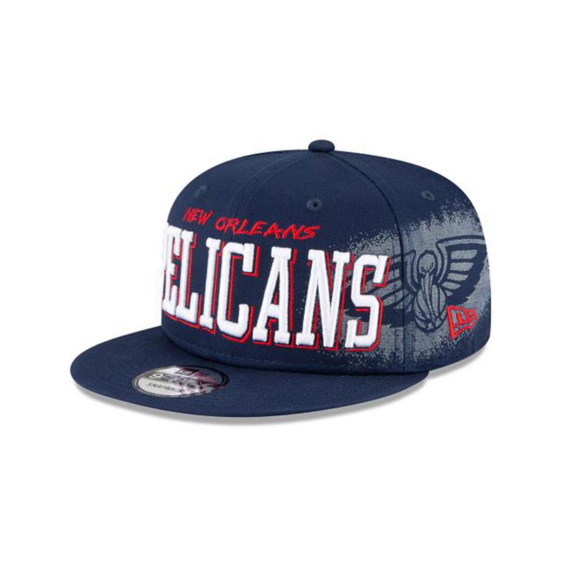 NBA New Orleans Pelicans Faded 9Fifty Snapback (RYZ0407) - Blue New Era Caps